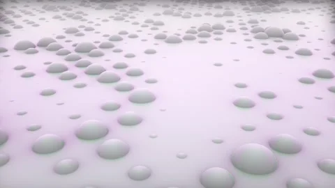 Abstract background with 3d rendering with array spheres exchanging size. R.. 库存影片 333404083