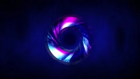 Abstract background 3D shiny blue futuristic round object transforming loop Stock Footage 154894800