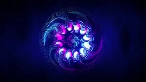 Abstract background 3D shiny blue metal futuristic complex object transforming Video stock 155566058