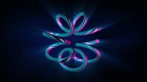 Abstract background 3D shiny geometry structure builds up and transforms  Stock Footage 151442041