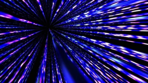 Abstract background 3D shiny stripes structure with running lights Stock-Footage 154894325