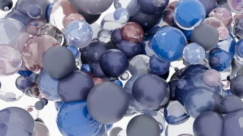 Abstract background with 3d spheres 库存插图