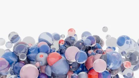 Abstract background with 3d spheres Illustrazione stock