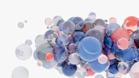 Abstract background with 3d spheres Illustrazione stock