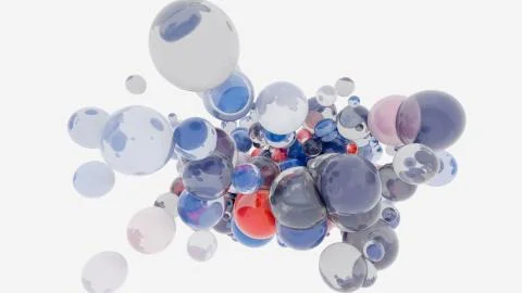 Abstract background with 3d spheres Illustrazione stock