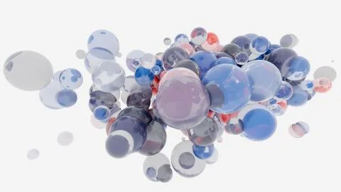 Abstract background with 3d spheres Illustrazione stock