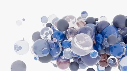 Abstract background with 3d spheres Illustrazione stock