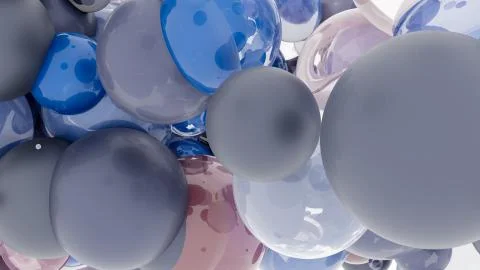 Abstract background with 3d spheres Illustrazione stock