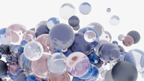 Abstract background with 3d spheres Illustrazione stock