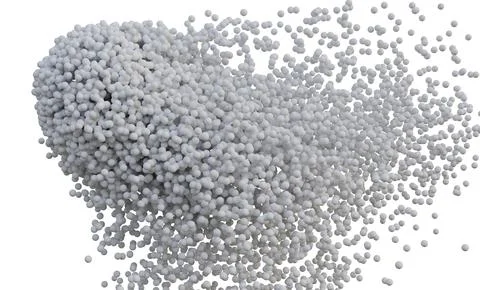 Abstract background of 3d spheres. Modern plastic pastel bubbles Illustrazione stock