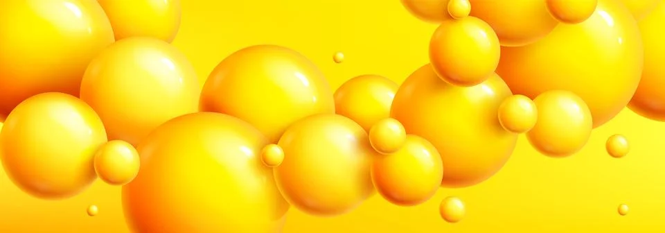 Abstract background with 3d spheres, plastic balls 스톡 일러스트