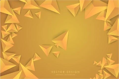 Abstract background with 3d triangles.  Stock Illustration