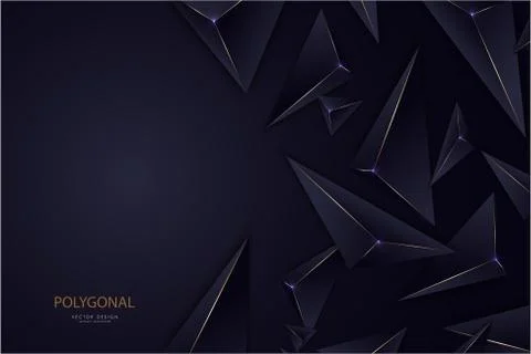 Abstract background with 3d triangles.  Stock Illustration