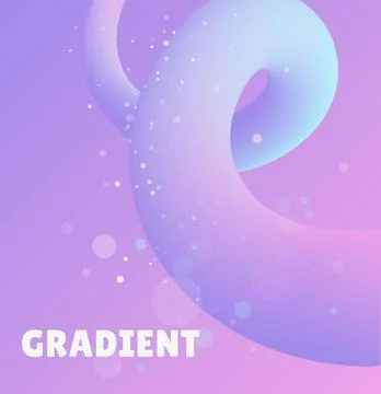 Abstract background with 3d twisted blended curve. Stylish gradient template for Illustrazione stock