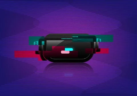 Abstract background with 3d virtual distortion Stock Illustration