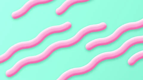 Abstract background 3d waves on a mint background Stock Footage 155000787