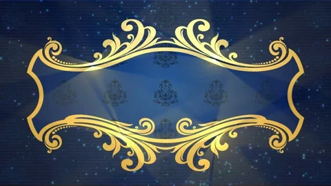 Abstract Background 4K Gold Monogram Movement Of Particles And Light Stock Footage 201912307