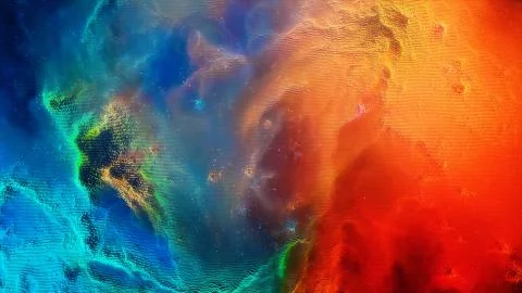 Abstract background 8-bit. 8 bit galaxy in outer space Illustrazione stock