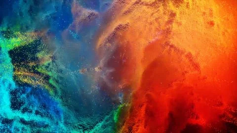 Abstract background 8-bit. 8 bit galaxy in outer space Illustrazione stock