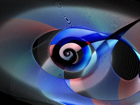 Abstract background Abstract generated blue red pattern over black backgro... Foto stock