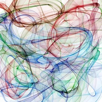 Abstract background Abstract generated colorful wave pattern over white ba... Stock Photos