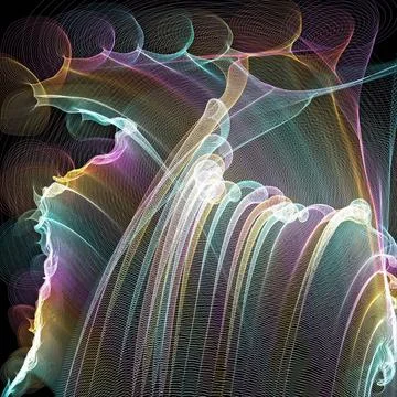 Abstract background Abstract generated colorful shiny pattern black backgr... Foto stock