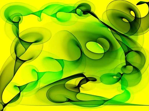 Abstract background Abstract generated green pattern over yellow light bac... 写真素材