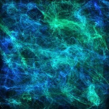 Abstract background Abstract generated green blue pattern over black backg... Foto stock