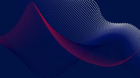 Abstract background, abstract lines dot effect, wave line, purple wave, Stock Illustration