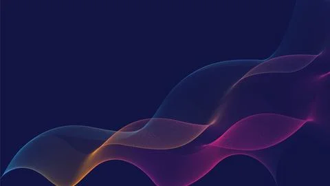 Abstract background, abstract lines, wave line, purple wave, colorful lines, Stock Illustration