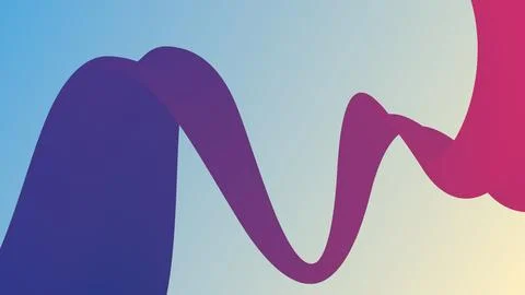 Abstract background, abstract lines, wave line, purple wave, colorful lines, Stock Illustration