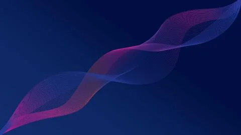 Abstract background, abstract lines, wave line, purple wave, colorful lines Stock Illustration