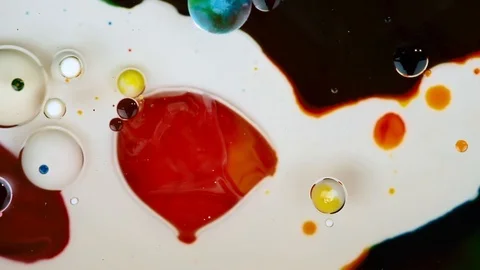 Abstract background. Acrylic colorful bubbles mixing in oil Stockbeeldmateriaal 89811954