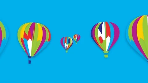 Abstract background with air baloons Stock Footage 81442634