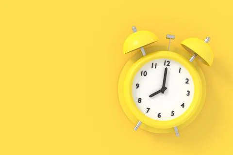 Abstract background of alarm clock. 3D rendering. Stock Illustration