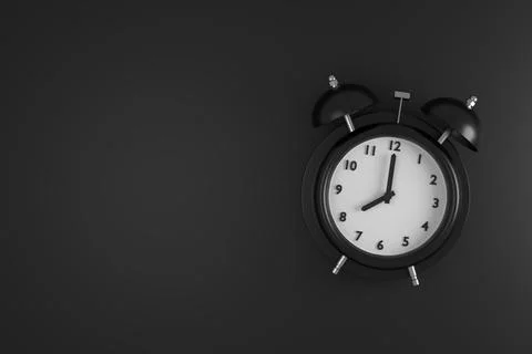 Abstract background of alarm clock. 3D rendering. Stock Illustration