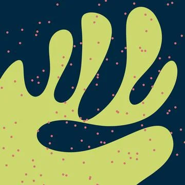 Abstract background with amorphous shape and dots, for cards or paper Stock Illustration