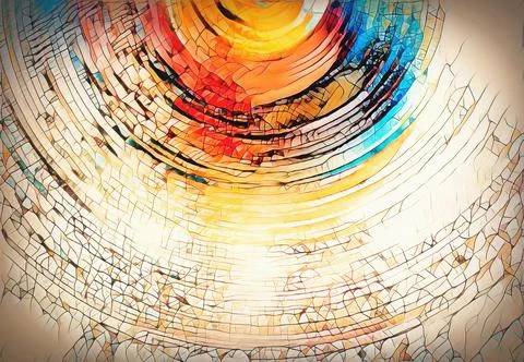 Abstract background and color circle effect, color background. Stock Illustration