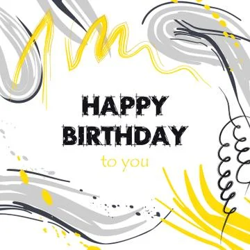 Abstract Background and Frame with Brush Strokes and Copy Space for Text Stock Illustration