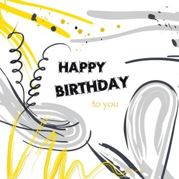 Abstract Background and Frame with Brush Strokes and Copy Space for Text Stock Illustration