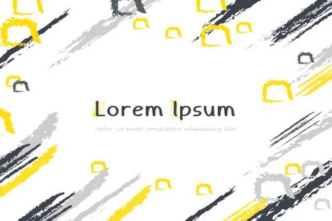 Abstract Background and Frame with Brush Strokes and Copy Space for Text Stock Illustration