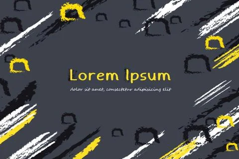 Abstract Background and Frame with Brush Strokes and Copy Space for Text Stock Illustration