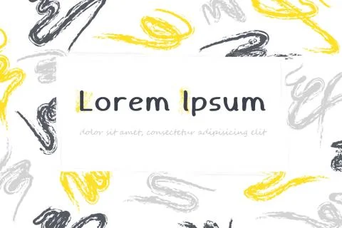 Abstract Background and Frame with Brush Strokes and Copy Space for Text Stock Illustration