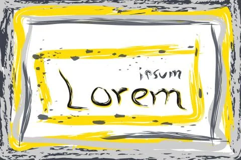 Abstract Background and Frame with Brush Strokes and Copy Space for Text Stock Illustration