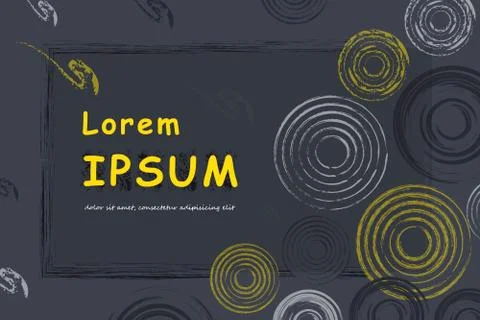 Abstract Background and Frame with Brush Strokes and Copy Space for Text Stock Illustration