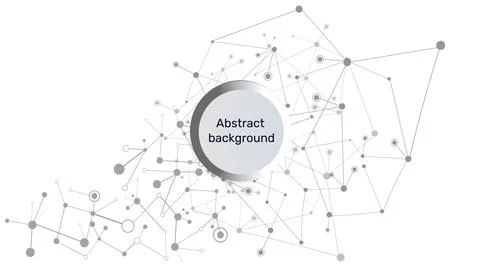 Abstract background and geometric pattern with connecting dots and lines Stock Illustration