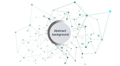 Abstract background and geometric pattern with connecting dots and lines Stock Illustration