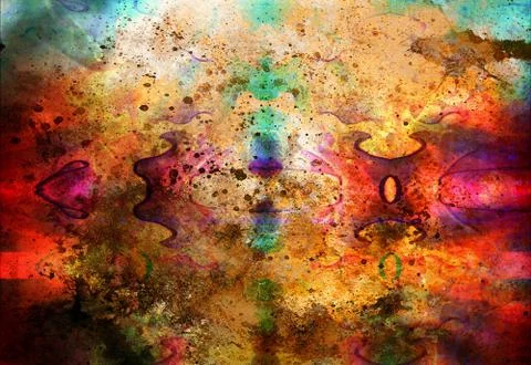Abstract background and ornament structure, ocher, red and violet color Stock Illustration