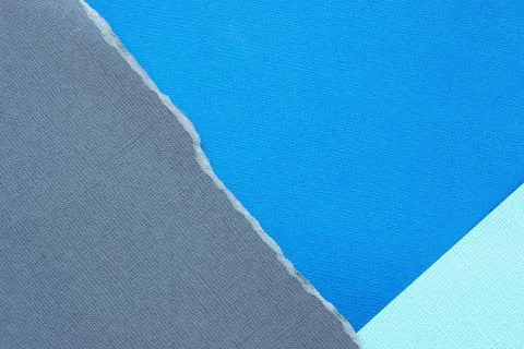 Abstract background and texture gray and two blue papers of different shades. Stock Photos