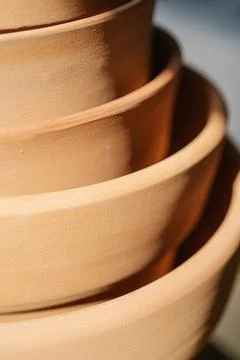 Abstract background and texture of terracotta plates. Stock Photos